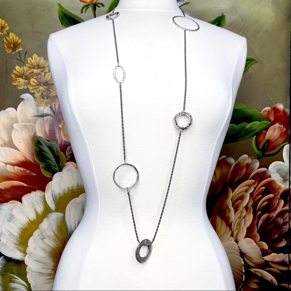 Chico's Jewelry - Chico's Inspire Phrase Silver Tone Chunky Necklace